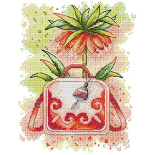 Load image into Gallery viewer, Flower Schoolbag Floral Pattern Cross Stitch Kits - AIMDIY
