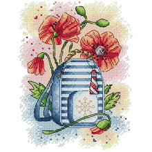 Load image into Gallery viewer, Flower Schoolbag Floral Pattern Cross Stitch Kits - AIMDIY
