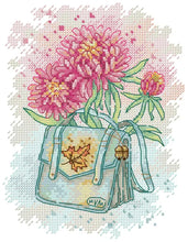 Load image into Gallery viewer, Flower Schoolbag Floral Pattern Cross Stitch Kits - AIMDIY
