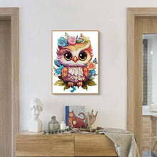 Load image into Gallery viewer, Flowers and Owls DIY Cartoon Cross Stitch Embroidery Kits - AIMDIY
