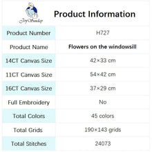 Load image into Gallery viewer, Flowers on Window Sill DIY Flowers Pattern Cross Stitch Needlework Kits - AIMDIY
