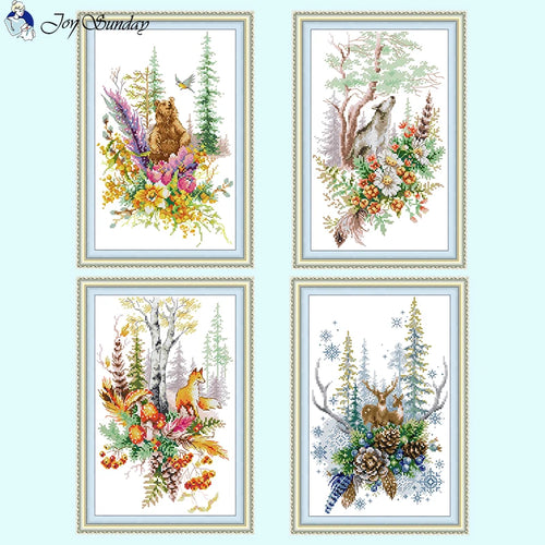 Joy Sunday Forest Elf Cross Stitch - AIMDIY