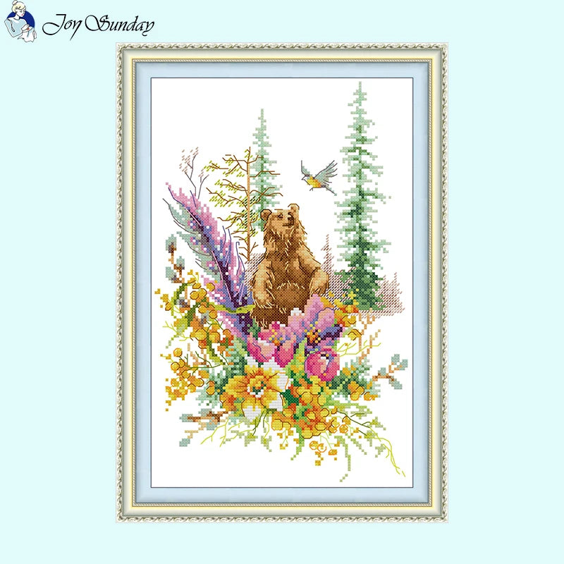 Joy Sunday Forest Elf Cross Stitch - AIMDIY