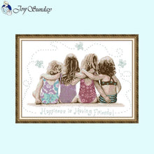 Load image into Gallery viewer, Four Good Friends DIY Character Pattern Cross Stitch - AIMDIY
