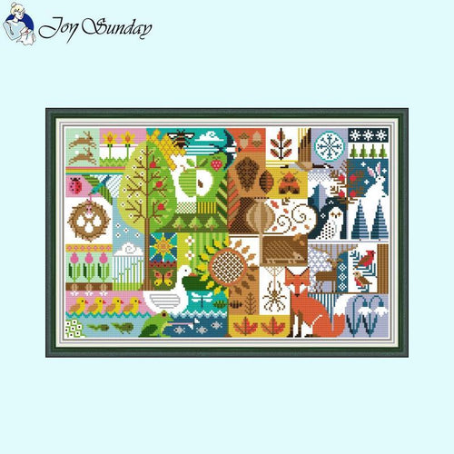 Four Seasons Art Patterns Joy Sunday Kids DIY - AIMDIY