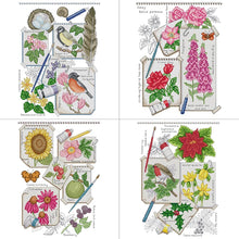 Load image into Gallery viewer, Four Seasons Flower Pattern Cross Stitch Kits - AIMDIY
