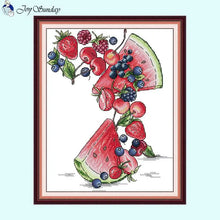 Load image into Gallery viewer, Fruit Pattern Crossstitch Pattern Watermelon - AIMDIY
