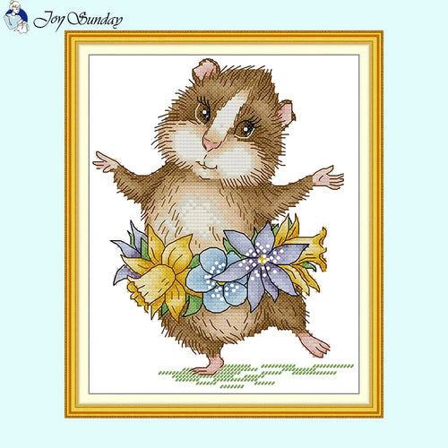 Guinea Pig Cartoon Animal Cross Stitch Kits - AIMDIY