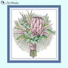 Load image into Gallery viewer, Bouquet Floral Patterns Cross Stitch Kits – DIY Embroidery Kit for Beginners &amp; Crafters
