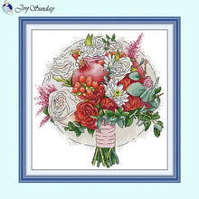 Load image into Gallery viewer, Bouquet Floral Patterns Cross Stitch Kits – DIY Embroidery Kit for Beginners &amp; Crafters
