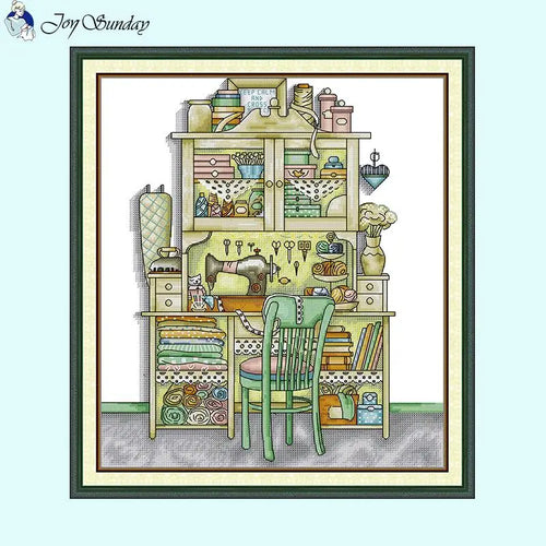 Cabinet Printed Cross Stitch Kits 16CT - AIMDIY