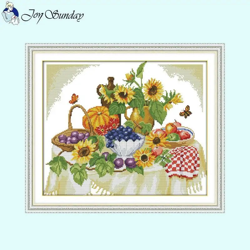 Harvest Fruits and Vegetables Crossstitch Pattern - AIMDIY