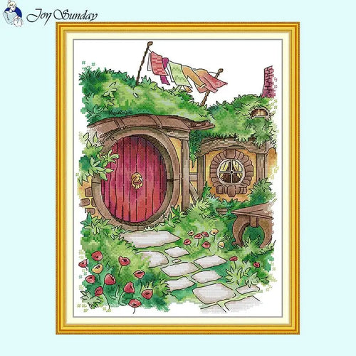 Hobbit Hut - Joy Sunday Cross Stitch Kit - AIMDIY