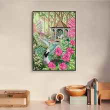 Load image into Gallery viewer, Hummingbird and Gazebo Cross Stitch Kits Flower and Bird Pattern - AIMDIY
