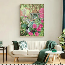 Load image into Gallery viewer, Hummingbird and Gazebo Cross Stitch Kits Flower and Bird Pattern - AIMDIY
