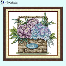 Load image into Gallery viewer, Hydrangea Basket - Joy Sunday Cross Stitch
