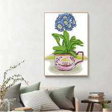 Load image into Gallery viewer, Hydrangea in a Mug of Joy -  Joy Sunday Cross Stitch - AIMDIY
