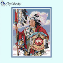 Load image into Gallery viewer, Indian Chief Character Pattern Cross Stitch - AIMDIY
