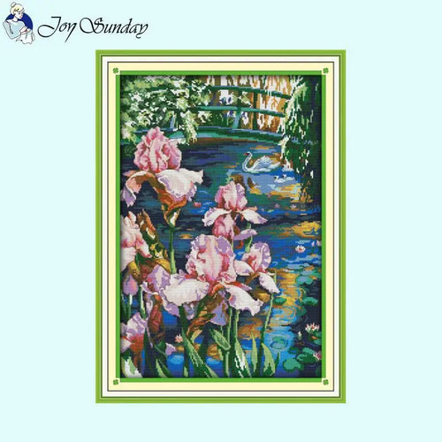 Iris Pond Cross Stitch Kit - AIMDIY