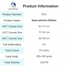 Load image into Gallery viewer, Jesus and the Children Counted Cross Stitch Patterns - AIMDIY
