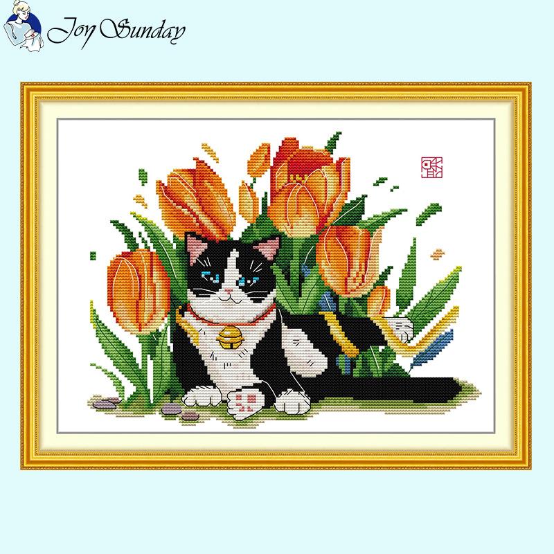 Tulips and Cat - AIMDIY