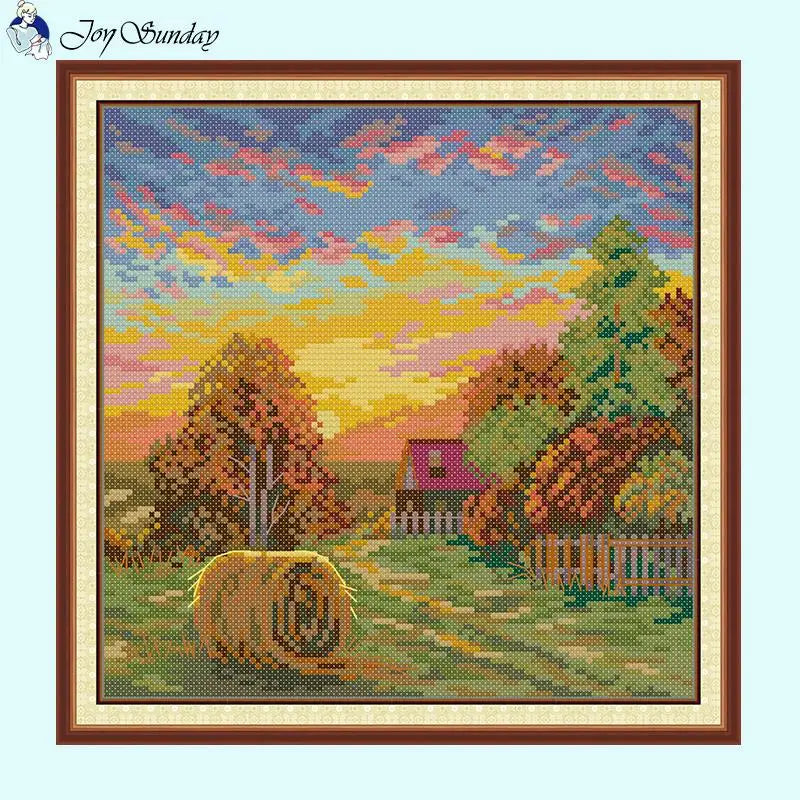 Autumn Evening Sun Cross Stitch Kit - AIMDIY