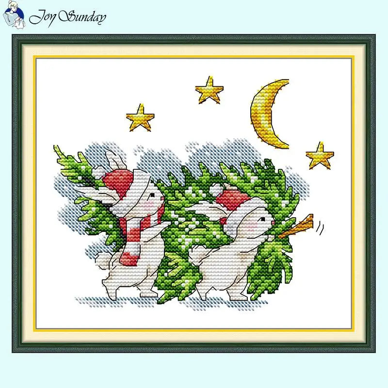 Bunny Carries Christmas Tree - AIMDIY