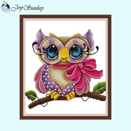 Joy Sunday Owl Animal Patterns Cross Stitch Kit - AIMDIY