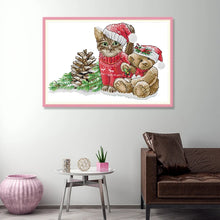 Load image into Gallery viewer, Joy Sunday Christmas Gift Cross Stitch Kits Cat Pattern - AIMDIY
