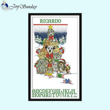 Load image into Gallery viewer, Joy Sunday Christmas Stocking Cross Stitch Kit - AIMDIY
