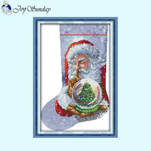 Load image into Gallery viewer, Joy Sunday Christmas Stocking Cross Stitch Kit - AIMDIY
