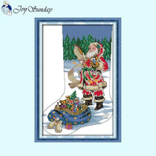 Load image into Gallery viewer, Joy Sunday Christmas Stocking Cross Stitch Kit - AIMDIY
