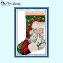 Load image into Gallery viewer, Joy Sunday Christmas Stocking Cross Stitch Kit - AIMDIY
