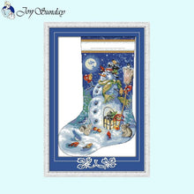 Load image into Gallery viewer, Joy Sunday Christmas Stocking Cross Stitch Kit - AIMDIY
