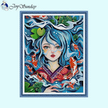 Load image into Gallery viewer, Joy Sunday Daughters of the Sea Character Cross Stitch Kit - AIMDIY
