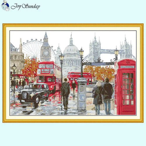 London Street Scene Pattern - AIMDIY