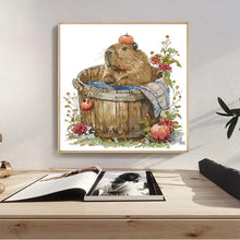 Load image into Gallery viewer, Groundhog Cartoon Animal Pattern Cross Stitch Kit – DIY Craft for Kids &amp; Beginners
