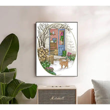 Load image into Gallery viewer, Kitten at the door Animal Cross Stitch Kit DIY Gifts - AIMDIY
