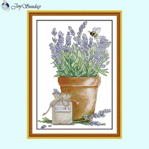 Lavender and Bees Floral Pattern - AIMDIY