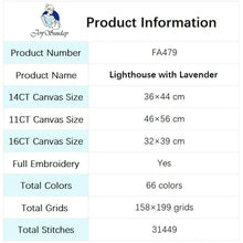 Load image into Gallery viewer, Lighthouse Cross Stitch and Lavender Scenic - AIMDIY
