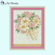 Load image into Gallery viewer, Cross Stitch Designs Flowers Love Bouquet - AIMDIY
