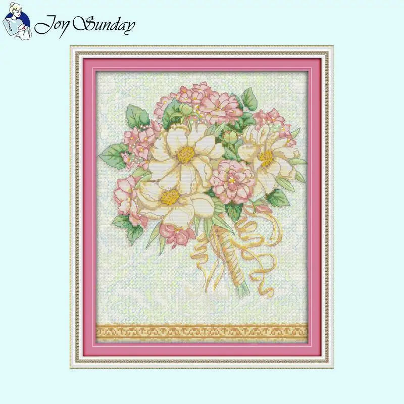 Cross Stitch Designs Flowers Love Bouquet - AIMDIY