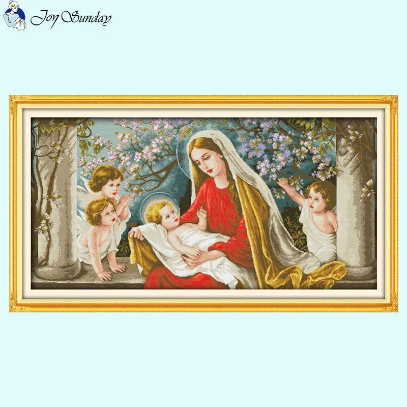 Madonna and Child Counted Cross Stitch Supplies - AIMDIY