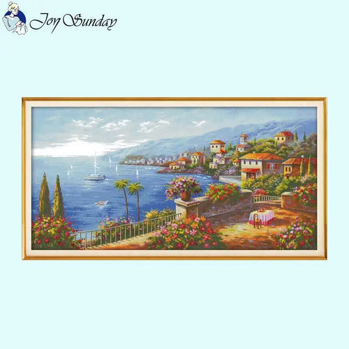 Mediterranean Landscape - Joy Sunday Cross Stitch - AIMDIY