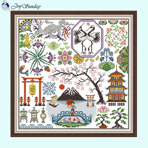 Mount Fuji Jigsaw Cross Stitch Supplies - AIMDIY