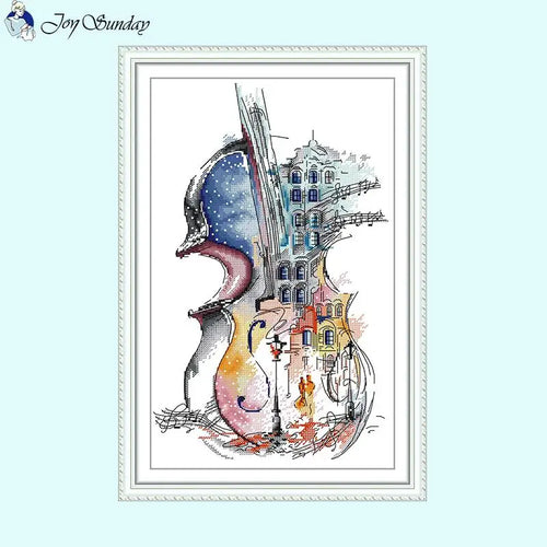 Music City Romantic Cello Joy Sunday Cross Stitch - AIMDIY