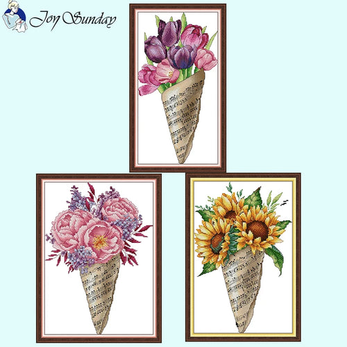 Notes Bouquet Collection Floral Pattern - AIMDIY