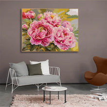 Load image into Gallery viewer, Joy Sunday Pink Peony Cross Embroidery - AIMDIY
