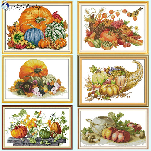 Pumpkin Pattern Series Cross Stitch Kit - AIMDIY