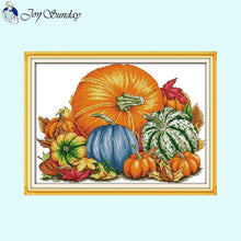 Load image into Gallery viewer, Pumpkin Pattern Series Cross Stitch Kit - AIMDIY
